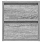 vidaXL Nástenné nočné stolíky 2 ks sivé sonoma 38x34x40 cm – Obrázok 7