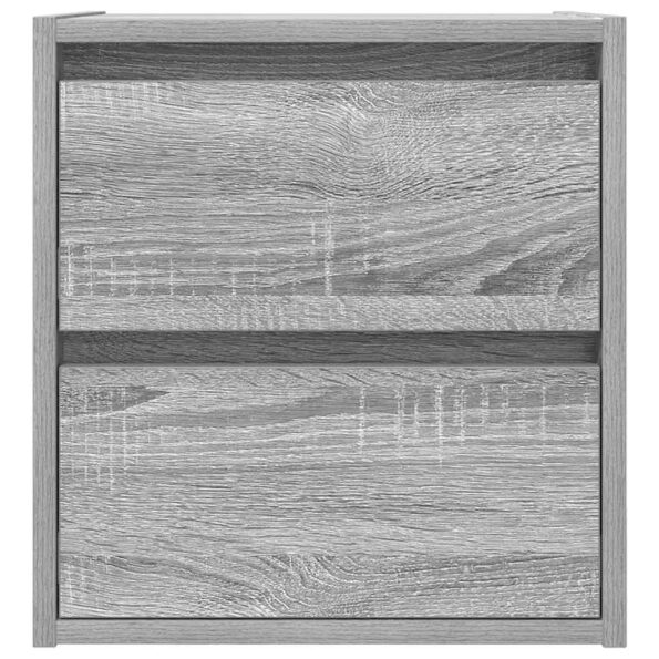 vidaXL Nástenné nočné stolíky 2 ks sivé sonoma 38x34x40 cm – Obrázok 7