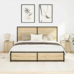 vidaXL Nočné skrinky s LED osvetlením 2 ks Dub sonoma 38x34x50 cm – Obrázok 5