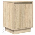 vidaXL Nočné skrinky s LED osvetlením 2 ks Dub sonoma 38x34x50 cm – Obrázok 7