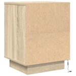vidaXL Nočné skrinky s LED osvetlením 2 ks Dub sonoma 38x34x50 cm – Obrázok 10