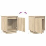 vidaXL Nočné skrinky s LED osvetlením 2 ks Dub sonoma 38x34x50 cm – Obrázok 11