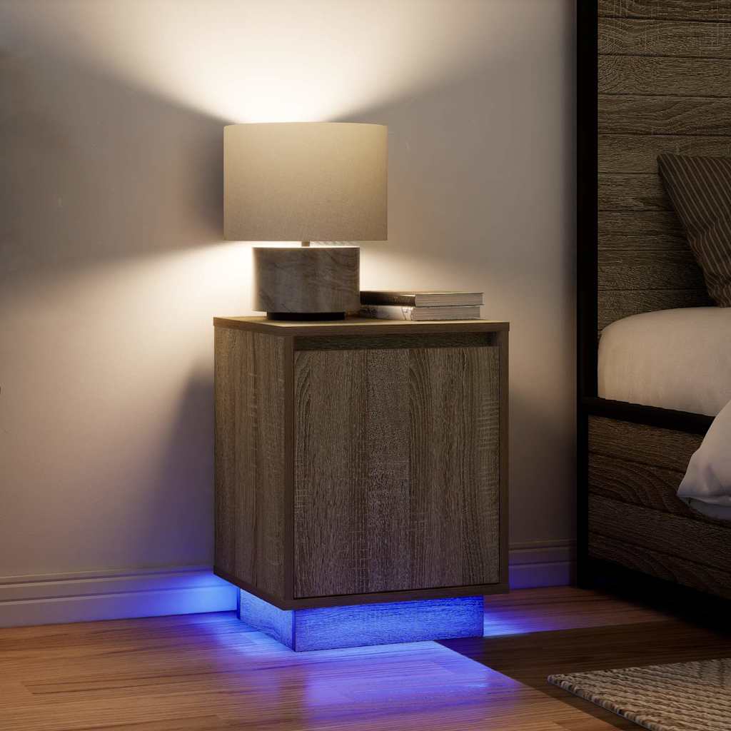 VXL8721158701893_m_en_hd_1.jpg vidaXL Nočné skrinky s LED osvetlením 2 ks Dub sonoma 38x34x50 cm – Obrázok 1