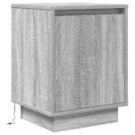 vidaXL nočná skrinka s LED osvetlením sivá Sonoma 38x34x50 cm – Obrázok 3