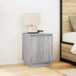 vidaXL nočná skrinka s LED osvetlením sivá Sonoma 38x34x50 cm – Obrázok 4
