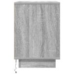vidaXL nočná skrinka s LED osvetlením sivá Sonoma 38x34x50 cm – Obrázok 7