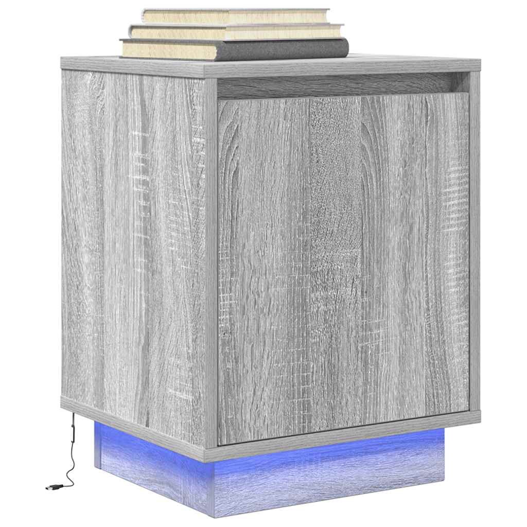 VXL8721158701947_m_en_hd_1.jpg vidaXL nočná skrinka s LED osvetlením sivá Sonoma 38x34x50 cm – Obrázok 1