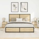 vidaXL Nočné skrinky s LED osvetlením 2 ks Dub sonoma 38x34x50 cm – Obrázok 5