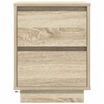 vidaXL Nočné skrinky s LED osvetlením 2 ks Dub sonoma 38x34x50 cm – Obrázok 9