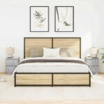 vidaXL Nočné skrinky s LED osvetlením 2 ks Betónovo sivá 38x34x50 cm – Obrázok 5