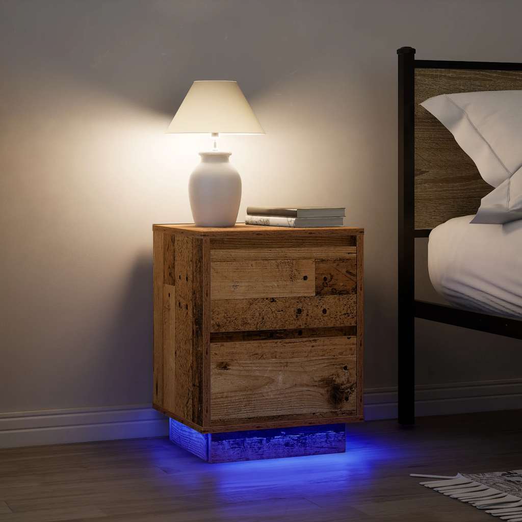 VXL8721158702173_m_en_hd_1.jpg vidaXL Nočné skrinky s LED osvetlením 2 ks Staré drevo 38x34x50 cm – Obrázok 1