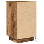 vidaXL Nočná skrinka s LED osvetlením Staré drevo 38x34x65 cm – Obrázok 9
