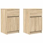 vidaXL Nočné stolíky 2 ks dub sonoma 39x35x65 cm kompozitné drevo – Obrázok 2