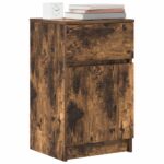 vidaXL Nočný stolík dymový dub 39x35x65 cm kompozitné drevo – Obrázok 4