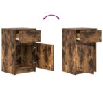 vidaXL Nočný stolík dymový dub 39x35x65 cm kompozitné drevo – Obrázok 9