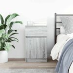 vidaXL Nočný stolík sivý sonoma 39x35x65 cm kompozitné drevo – Obrázok 3