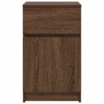 vidaXL Nočné stolíky 2 ks hnedý dub 39x35x65 cm kompozitné drevo – Obrázok 7