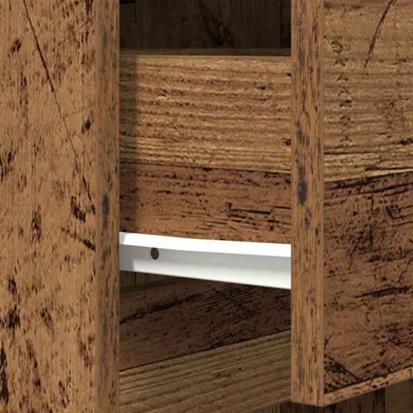 vidaXL Nočný stolík staré drevo 39x35x65 cm kompozitné drevo – Obrázok 12