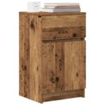 vidaXL Nočné stolíky 2 ks staré drevo 39x35x65 cm kompozitné drevo – Obrázok 4