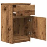 vidaXL Nočné stolíky 2 ks staré drevo 39x35x65 cm kompozitné drevo – Obrázok 6