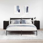 vidaXL Nočné skrinky s 3 zásuvkami 2 ks čierne 39x35x65 cm – Obrázok 3