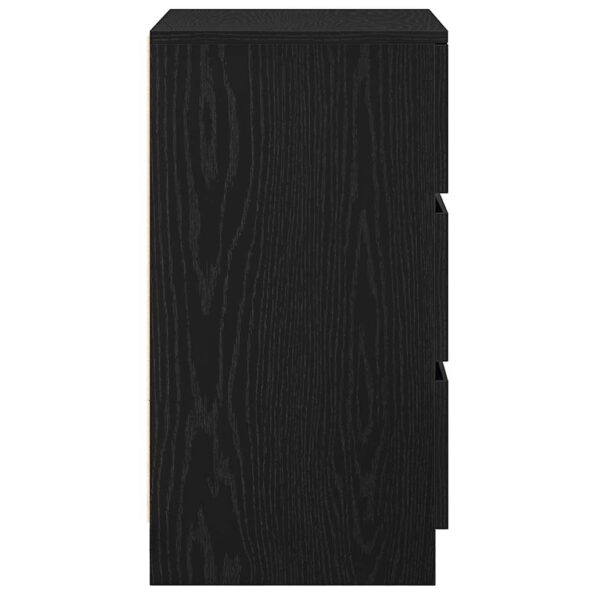 vidaXL Nočné skrinky s 3 zásuvkami 2 ks čierne 39x35x65 cm – Obrázok 8