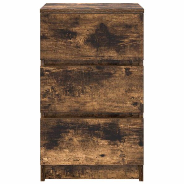 vidaXL Nočná skrinka s 3 zásuvkami dymový dub 39x35x65 cm – Obrázok 6