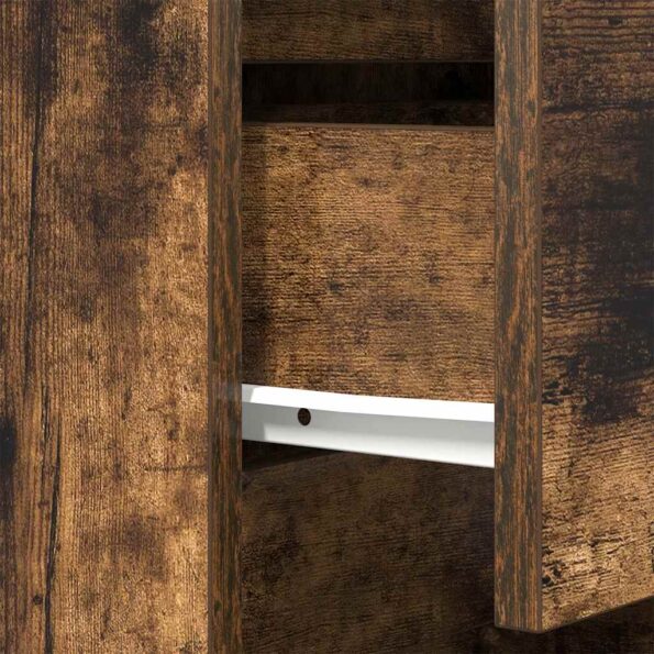 vidaXL Nočná skrinka s 3 zásuvkami dymový dub 39x35x65 cm – Obrázok 10