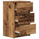 vidaXL Nočné skrinky s 3 zásuvkami 2 ks staré drevo 39x35x65 cm – Obrázok 6