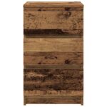 vidaXL Nočné skrinky s 3 zásuvkami 2 ks staré drevo 39x35x65 cm – Obrázok 7