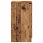 vidaXL Nočné skrinky s 3 zásuvkami 2 ks staré drevo 39x35x65 cm – Obrázok 8