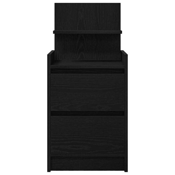 vidaXL Nočný stolík s 2 zásuvkami čierne 38x34x80 cm – Obrázok 6