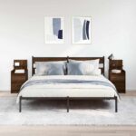 vidaXL Nočné skrinky s 2 zásuvkami 2 ks hnedý dub 38x34x80 cm – Obrázok 3