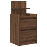 vidaXL Nočné skrinky s 2 zásuvkami 2 ks hnedý dub 38x34x80 cm – Obrázok 5