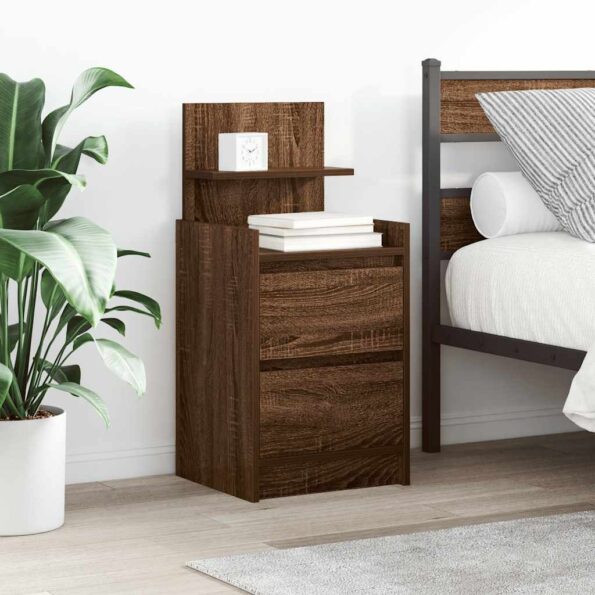 VXL8721158702876_m_en_hd_1.jpg vidaXL Nočné skrinky s 2 zásuvkami 2 ks hnedý dub 38x34x80 cm – Obrázok 1
