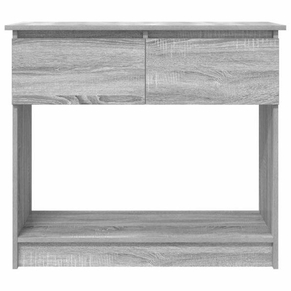 vidaXL konzolový stolík so zásuvkami sivý sonoma 85,5x38,5x74,5 cm – Obrázok 6