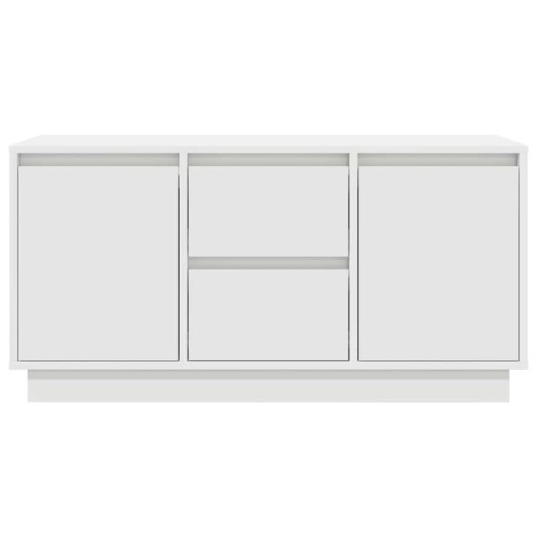 TV skrinka vidaXL s LED svetlami Biela 100x41x50 cm – Obrázok 7