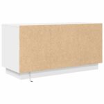 TV skrinka vidaXL s LED svetlami Biela 100x41x50 cm – Obrázok 9