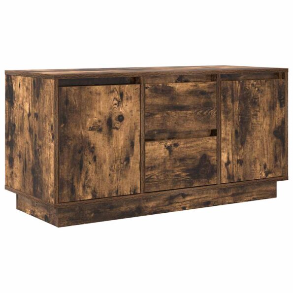 vidaXL TV skrinka s LED svetlami dymový dub 100x41x50 cm – Obrázok 3