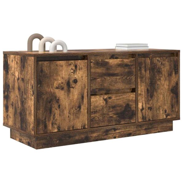 vidaXL TV skrinka s LED svetlami dymový dub 100x41x50 cm – Obrázok 5