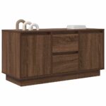 vidaXL TV skrinka s LED svetlami hnedý dub 100x41x50 cm – Obrázok 5