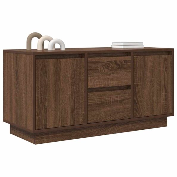 vidaXL TV skrinka s LED svetlami hnedý dub 100x41x50 cm – Obrázok 5