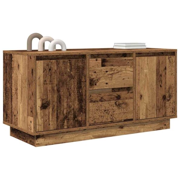 vidaXL TV skrinka s LED svetlami staré drevo 100x41x50 cm – Obrázok 5