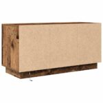 vidaXL TV skrinka s LED svetlami staré drevo 100x41x50 cm – Obrázok 9