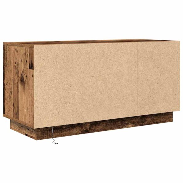 vidaXL TV skrinka s LED svetlami staré drevo 100x41x50 cm – Obrázok 9