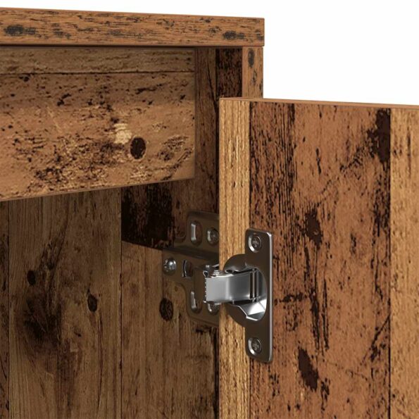 vidaXL TV skrinka s LED svetlami staré drevo 100x41x50 cm – Obrázok 11