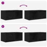 vidaXL TV skrinka, dub čierne 60x31x25,5 cm kompozitné drevo – Obrázok 9