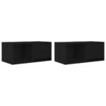 vidaXL TV stolíky 2 ks dub čierne 60x31x25,5 cm kompozitné drevo – Obrázok 2