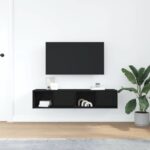 vidaXL TV stolíky 2 ks dub čierne 60x31x25,5 cm kompozitné drevo – Obrázok 3