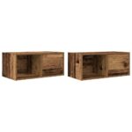 vidaXL TV stolíky 2 ks staré drevo 60x31x25,5 cm spracované drevo – Obrázok 2